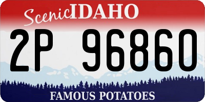 ID license plate 2P9686O