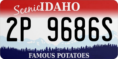 ID license plate 2P9686S