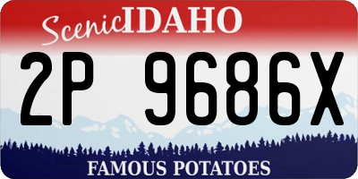 ID license plate 2P9686X