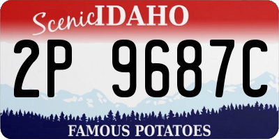 ID license plate 2P9687C