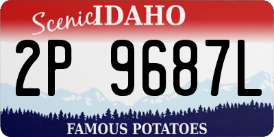 ID license plate 2P9687L