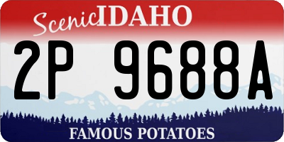 ID license plate 2P9688A