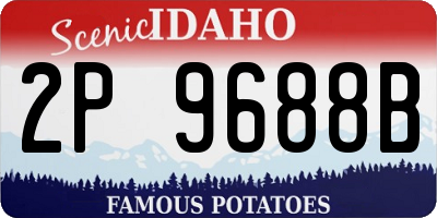 ID license plate 2P9688B