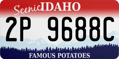 ID license plate 2P9688C