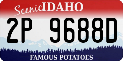 ID license plate 2P9688D