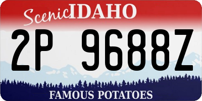 ID license plate 2P9688Z