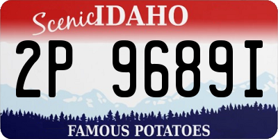 ID license plate 2P9689I