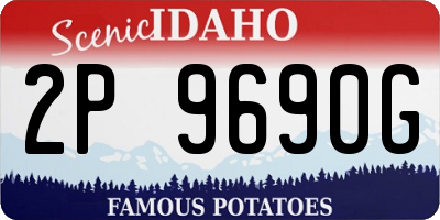 ID license plate 2P9690G