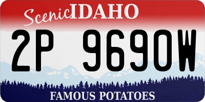 ID license plate 2P9690W