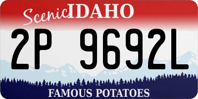 ID license plate 2P9692L