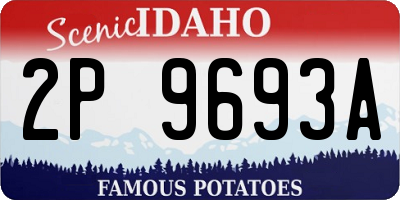 ID license plate 2P9693A