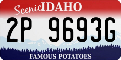 ID license plate 2P9693G