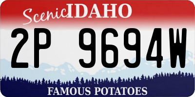 ID license plate 2P9694W