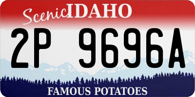 ID license plate 2P9696A