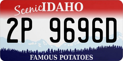 ID license plate 2P9696D