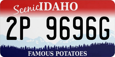ID license plate 2P9696G