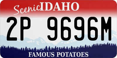 ID license plate 2P9696M