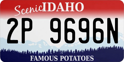 ID license plate 2P9696N