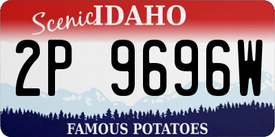 ID license plate 2P9696W