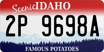ID license plate 2P9698A