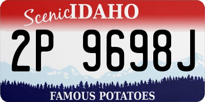 ID license plate 2P9698J