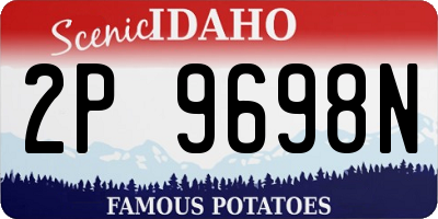 ID license plate 2P9698N
