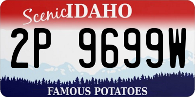 ID license plate 2P9699W