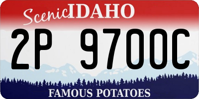 ID license plate 2P9700C