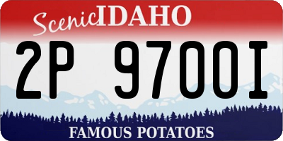 ID license plate 2P9700I