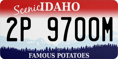 ID license plate 2P9700M
