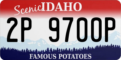 ID license plate 2P9700P