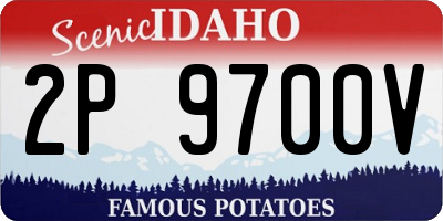 ID license plate 2P9700V
