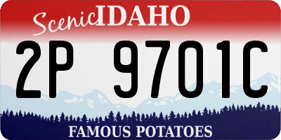 ID license plate 2P9701C