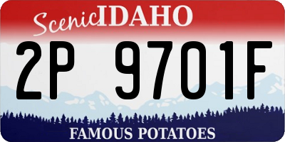 ID license plate 2P9701F