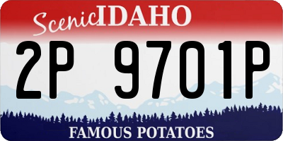 ID license plate 2P9701P