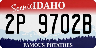 ID license plate 2P9702B