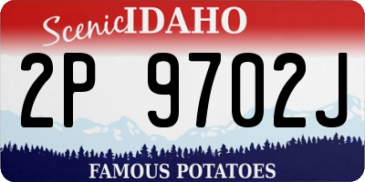 ID license plate 2P9702J