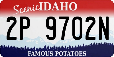 ID license plate 2P9702N