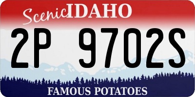 ID license plate 2P9702S