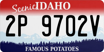 ID license plate 2P9702V