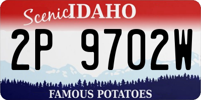 ID license plate 2P9702W