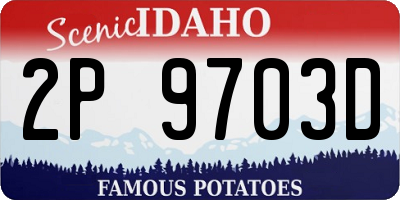 ID license plate 2P9703D