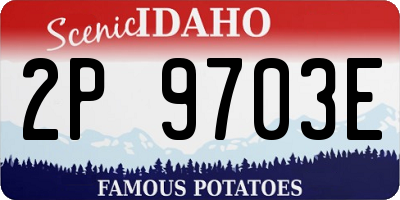 ID license plate 2P9703E