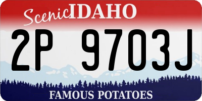 ID license plate 2P9703J