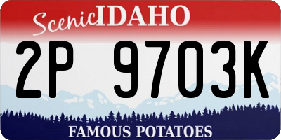 ID license plate 2P9703K