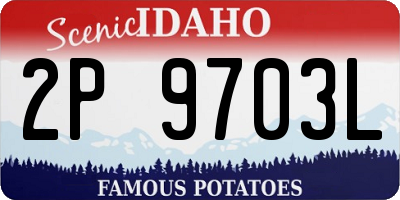 ID license plate 2P9703L