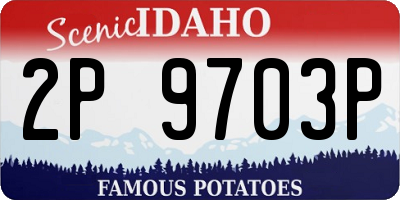 ID license plate 2P9703P