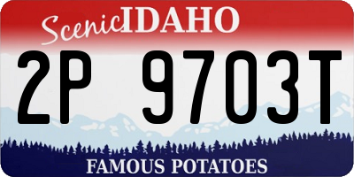 ID license plate 2P9703T