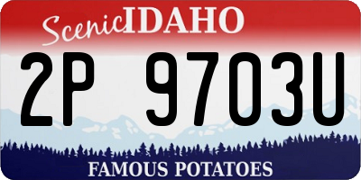 ID license plate 2P9703U