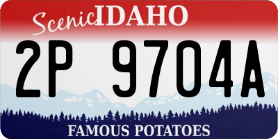 ID license plate 2P9704A